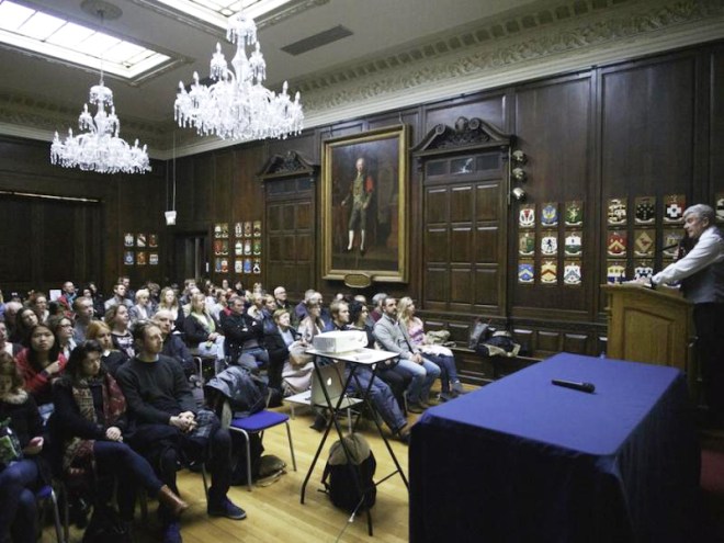 Sean Hillen author speaking in Dublin, Bram Stoker Festival