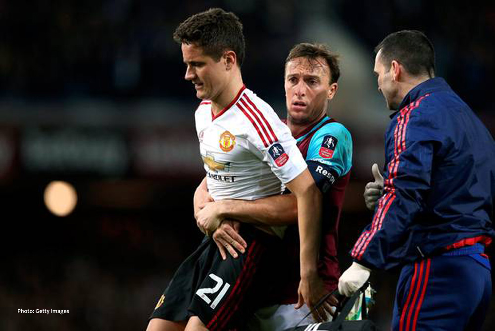 West Ham against Manchester United